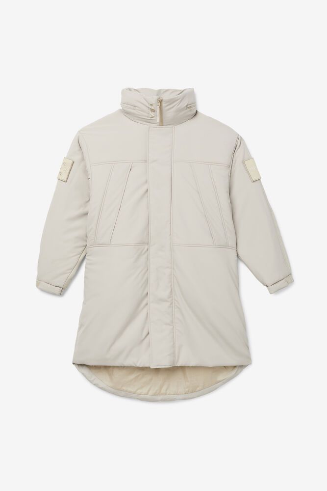 Fila Jacket Womens Beige Project 7 Long Padded - Ireland 09531-CRIA